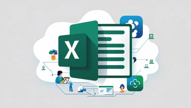 Microsoft Excel 365 logo with cloud connectivity and real-time collaboration features